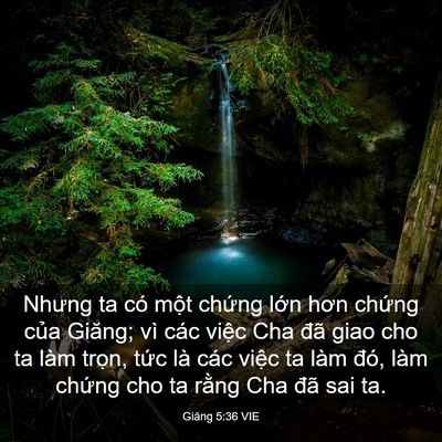 Picture 03 - Giăng 5:36 VIE - Nhưng ta có một chứng lớn hơn chứng - Bible Verse Picture