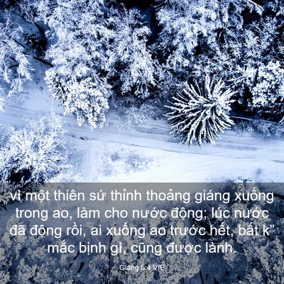 Picture 03 - Giăng 5:4 VIE - vì một thiên sứ thỉnh thoảng giáng - Bible Verse Picture