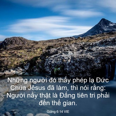 Picture 03 - Giăng 6:14 VIE - Những người đó thấy phép lạ Đức - Bible Verse Picture