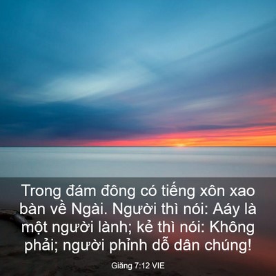 Picture 03 - Giăng 7:12 VIE - Trong đám đông có tiếng xôn xao bàn về - Bible Verse Picture