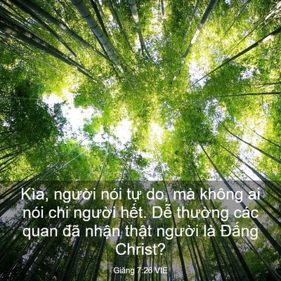 Picture 03 - Giăng 7:26 VIE - Kìa, người nói tự do, mà không ai nói - Bible Verse Picture