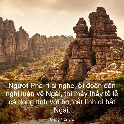 Picture 03 - Giăng 7:32 VIE - Người Pha-ri-si nghe lời đoàn dân nghị - Bible Verse Picture