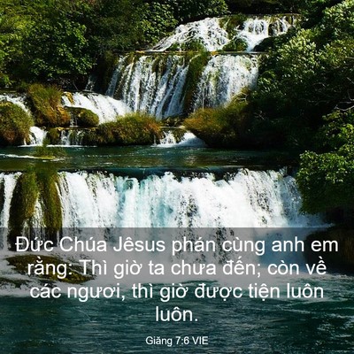 Picture 03 - Giăng 7:6 VIE - Đức Chúa Jêsus phán cùng anh em rằng: - Bible Verse Picture