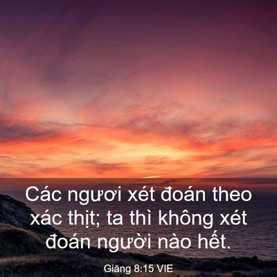 Picture 03 - Giăng 8:15 VIE - Các ngươi xét đoán theo xác thịt; ta - Bible Verse Picture