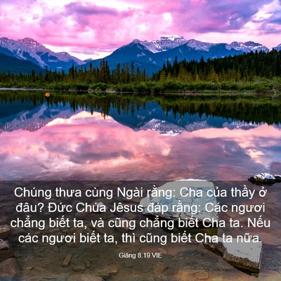 Picture 03 - Giăng 8:19 VIE - Chúng thưa cùng Ngài rằng: Cha của thầy - Bible Verse Picture