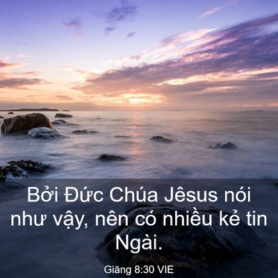 Picture 03 - Giăng 8:30 VIE - Bởi Đức Chúa Jêsus nói như vậy, nên - Bible Verse Picture