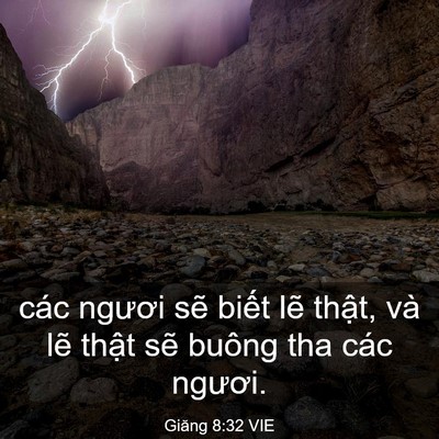 Picture 03 - Giăng 8:32 VIE - các ngươi sẽ biết lẽ thật, và lẽ - Bible Verse Picture