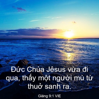 Picture 03 - Giăng 9:1 VIE - Đức Chúa Jêsus vừa đi qua, thấy một - Bible Verse Picture