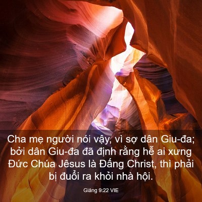 Picture 03 - Giăng 9:22 VIE - Cha mẹ người nói vậy, vì sợ dân - Bible Verse Picture