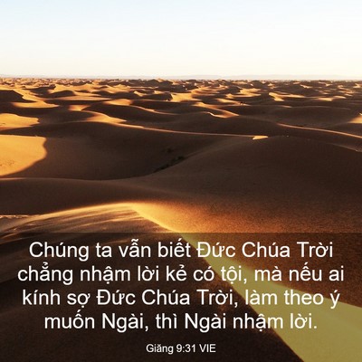 Picture 03 - Giăng 9:31 VIE - Chúng ta vẫn biết Đức Chúa Trời - Bible Verse Picture