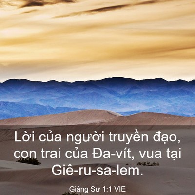 Picture 03 - Giảng Sư 1:1 VIE - Lời của người truyền đạo, con trai - Bible Verse Picture