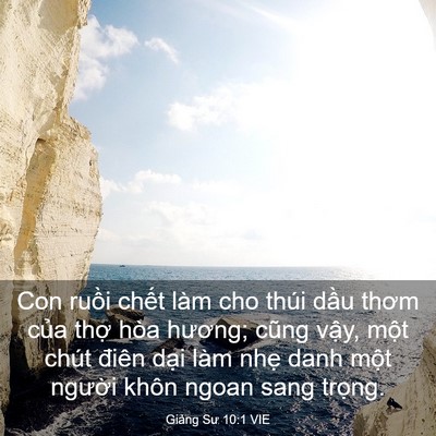 Picture 03 - Giảng Sư 10:1 VIE - Con ruồi chết làm cho thúi dầu thơm - Bible Verse Picture