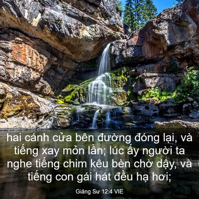 Picture 03 - Giảng Sư 12:4 VIE - hai cánh cửa bên đường đóng lại, và - Bible Verse Picture