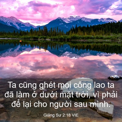 Picture 03 - Giảng Sư 2:18 VIE - Ta cũng ghét mọi công lao ta đã làm ở - Bible Verse Picture