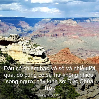 Picture 03 - Giảng Sư 5:7 VIE - Đâu có chiêm bao vô số và nhiều lời - Bible Verse Picture