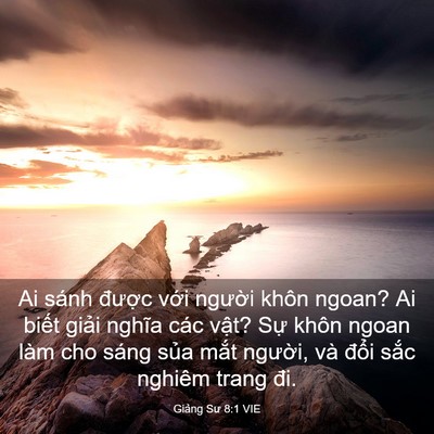 Picture 03 - Giảng Sư 8:1 VIE - Ai sánh được với người khôn ngoan? Ai - Bible Verse Picture