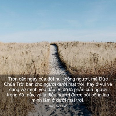 Picture 03 - Giảng Sư 9:9 VIE - Trọn các ngày của đời hư không - Bible Verse Picture