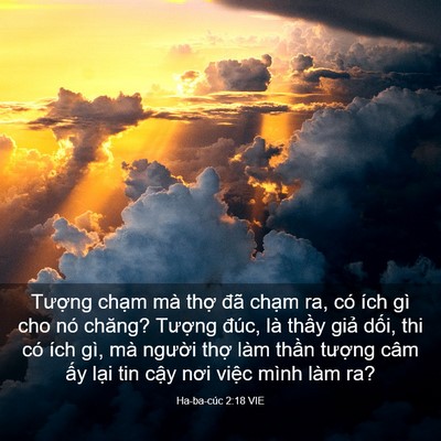 Picture 03 - Ha-ba-cúc 2:18 VIE - Tượng chạm mà thợ đã chạm ra, có - Bible Verse Picture