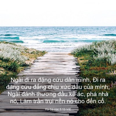Picture 03 - Ha-ba-cúc 3:13 VIE - Ngài đi ra đặng cứu dân mình, Đi ra - Bible Verse Picture