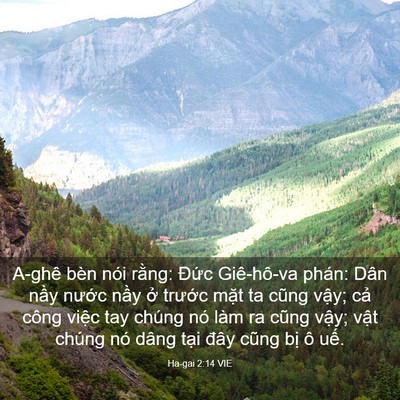 Picture 03 - Ha-gai 2:14 VIE - A-ghê bèn nói rằng: Đức Giê-hô-va - Bible Verse Picture