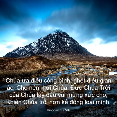 Picture 03 - Hê-bơ-rơ 1:9 VIE - Chúa ưa điều công bình, ghét điều gian - Bible Verse Picture