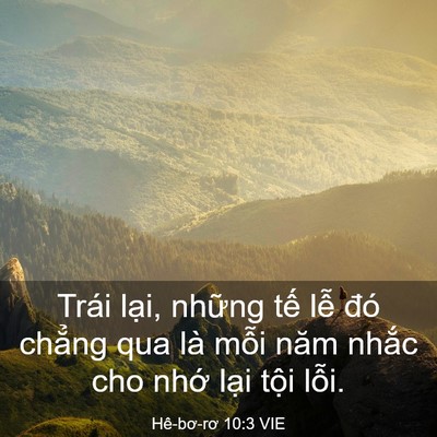 Picture 03 - Hê-bơ-rơ 10:3 VIE - Trái lại, những tế lễ đó chẳng qua - Bible Verse Picture