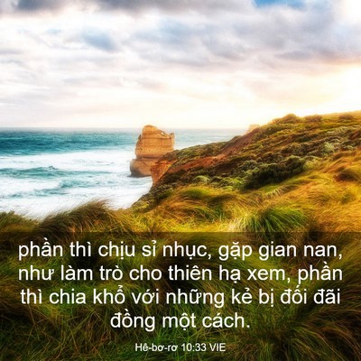 Picture 03 - Hê-bơ-rơ 10:33 VIE - phần thì chịu sỉ nhục, gặp gian nan, - Bible Verse Picture