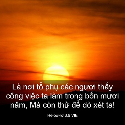 Picture 03 - Hê-bơ-rơ 3:9 VIE - Là nơi tổ phụ các ngươi thấy công - Bible Verse Picture