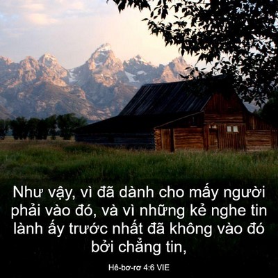 Picture 03 - Hê-bơ-rơ 4:6 VIE - Như vậy, vì đã dành cho mấy người - Bible Verse Picture