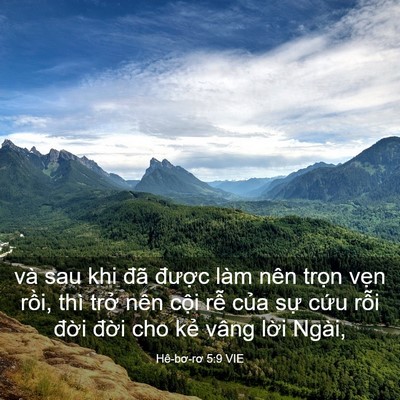 Picture 03 - Hê-bơ-rơ 5:9 VIE - và sau khi đã được làm nên trọn vẹn - Bible Verse Picture