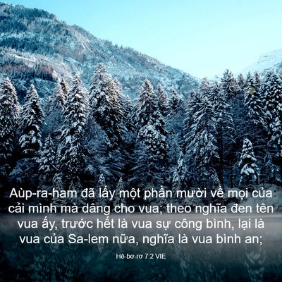 Picture 03 - Hê-bơ-rơ 7:2 VIE - Aùp-ra-ham đã lấy một phần mười về - Bible Verse Picture