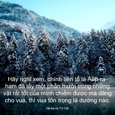 Picture 03 - Hê-bơ-rơ 7:4 VIE - Hãy nghĩ xem, chính tiên tổ là Aùp-ra-ham - Bible Verse Picture