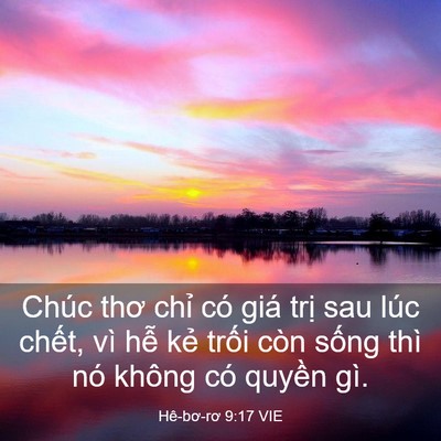 Picture 03 - Hê-bơ-rơ 9:17 VIE - Chúc thơ chỉ có giá trị sau lúc chết, - Bible Verse Picture