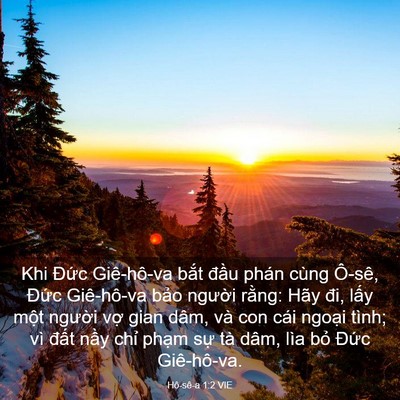 Picture 03 - Hô-sê-a 1:2 VIE - Khi Đức Giê-hô-va bắt đầu phán cùng - Bible Verse Picture