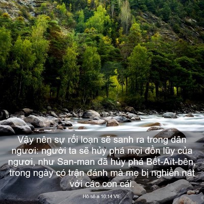 Picture 03 - Hô-sê-a 10:14 VIE - Vậy nên sự rối loạn sẽ sanh ra trong - Bible Verse Picture