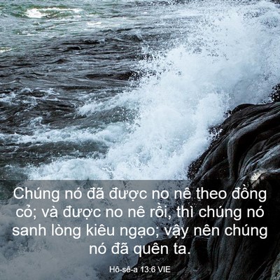Picture 03 - Hô-sê-a 13:6 VIE - Chúng nó đã được no nê theo đồng - Bible Verse Picture