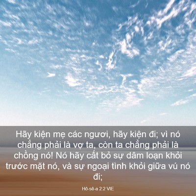 Picture 03 - Hô-sê-a 2:2 VIE - Hãy kiện mẹ các ngươi, hãy kiện đi; - Bible Verse Picture