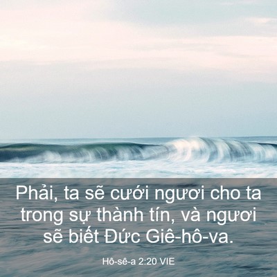 Picture 03 - Hô-sê-a 2:20 VIE - Phải, ta sẽ cưới ngươi cho ta trong sự - Bible Verse Picture