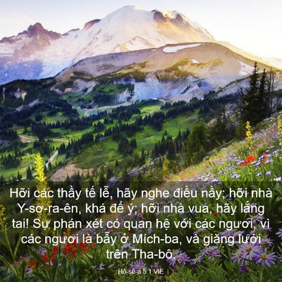 Picture 03 - Hô-sê-a 5:1 VIE - Hỡi các thầy tế lễ, hãy nghe điều - Bible Verse Picture