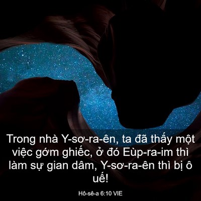 Picture 03 - Hô-sê-a 6:10 VIE - Trong nhà Y-sơ-ra-ên, ta đã thấy một - Bible Verse Picture