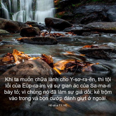 Picture 03 - Hô-sê-a 7:1 VIE - Khi ta muốn chữa lành cho Y-sơ-ra-ên, thì - Bible Verse Picture