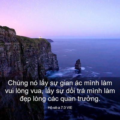 Picture 03 - Hô-sê-a 7:3 VIE - Chúng nó lấy sự gian ác mình làm vui - Bible Verse Picture