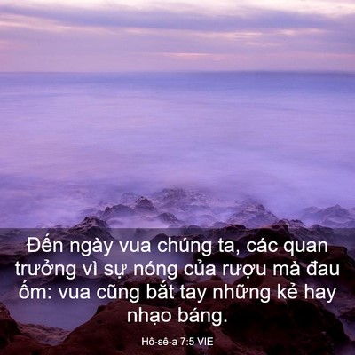 Picture 03 - Hô-sê-a 7:5 VIE - Đến ngày vua chúng ta, các quan trưởng - Bible Verse Picture