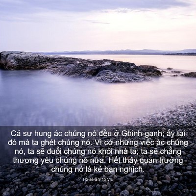 Picture 03 - Hô-sê-a 9:15 VIE - Cả sự hung ác chúng nó đều ở - Bible Verse Picture