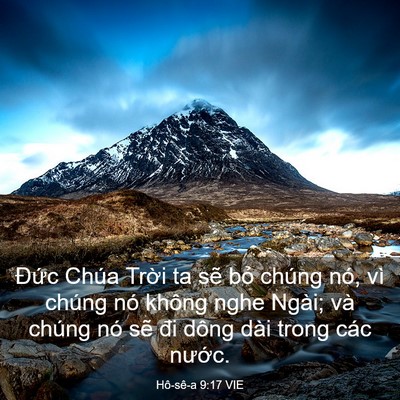 Picture 03 - Hô-sê-a 9:17 VIE - Đức Chúa Trời ta sẽ bỏ chúng nó, vì - Bible Verse Picture