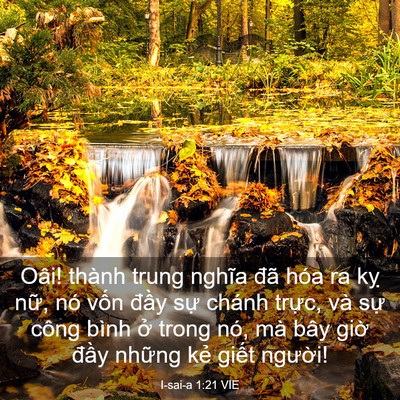 Picture 03 - I-sai-a 1:21 VIE - Oâi! thành trung nghĩa đã hóa ra kỵ nữ, - Bible Verse Picture
