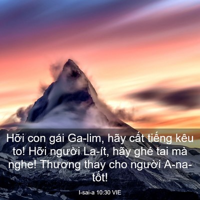 Picture 03 - I-sai-a 10:30 VIE - Hỡi con gái Ga-lim, hãy cất tiếng kêu - Bible Verse Picture