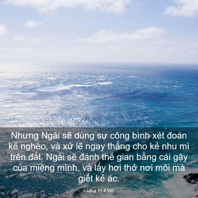 Picture 03 - I-sai-a 11:4 VIE - Nhưng Ngài sẽ dùng sự công bình xét - Bible Verse Picture