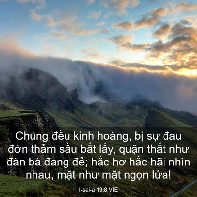 Picture 03 - I-sai-a 13:8 VIE - Chúng đều kinh hoàng, bị sự đau đớn - Bible Verse Picture