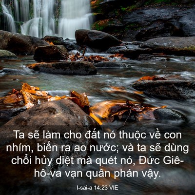 Picture 03 - I-sai-a 14:23 VIE - Ta sẽ làm cho đất nó thuộc về con - Bible Verse Picture